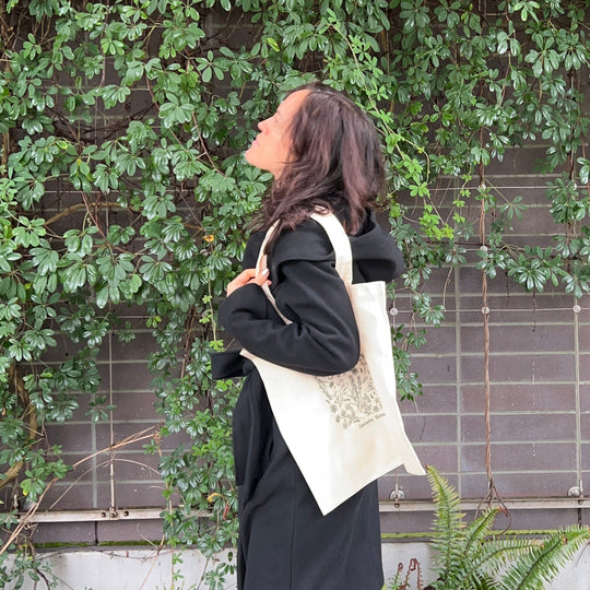Floral Embroidery Tote - Cascadia Skincare