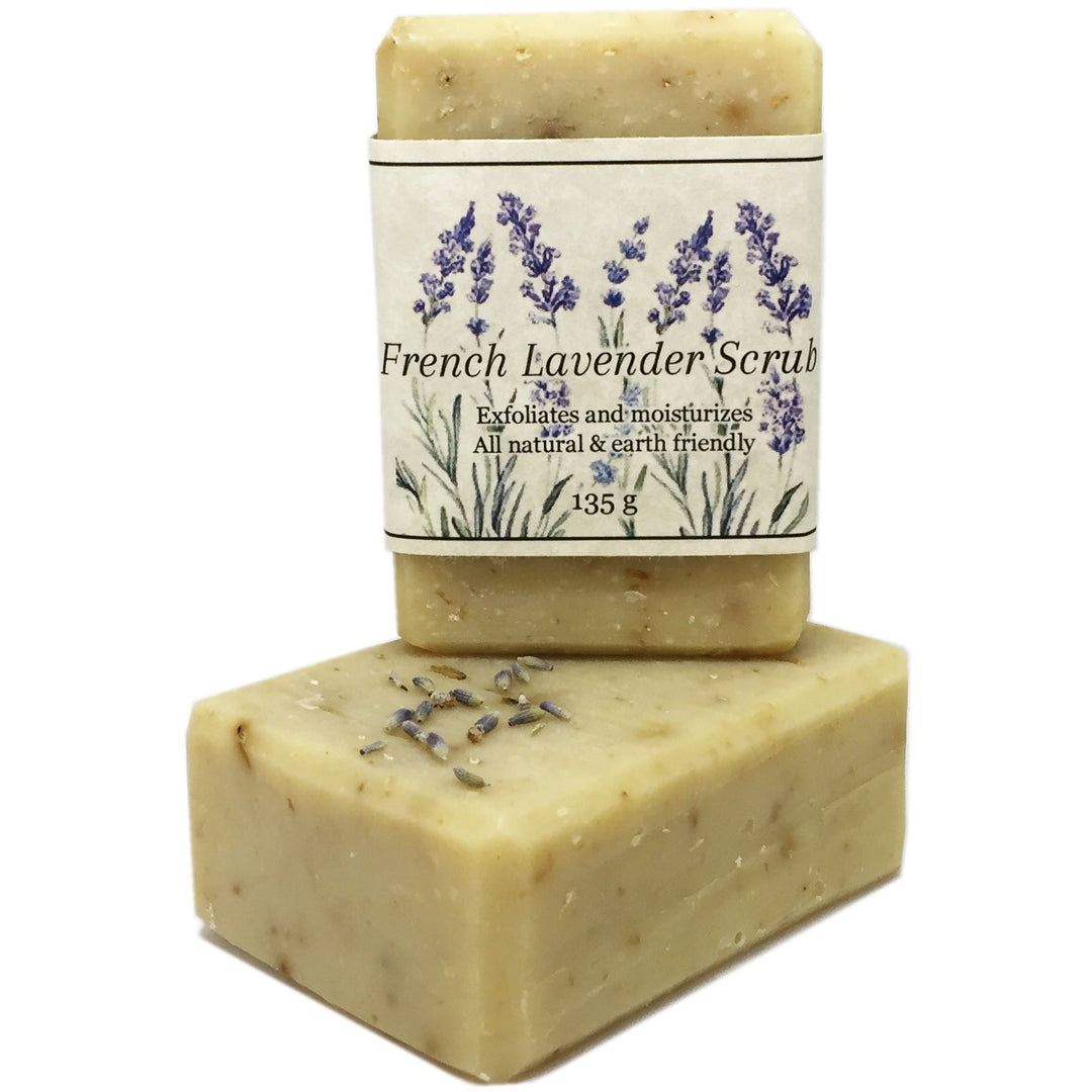 French Lavender Scrub - Goat Milk Soap - Cascadia Skincare
