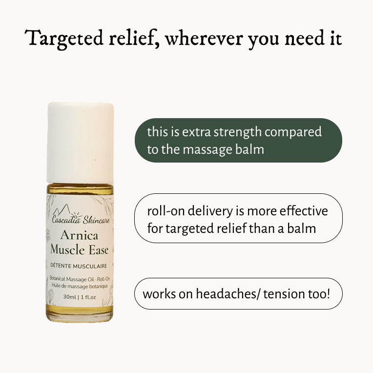 Arnica Muscle Ease Roll On (Extra Strength) - Balm & Salve - Cascadia Skincare