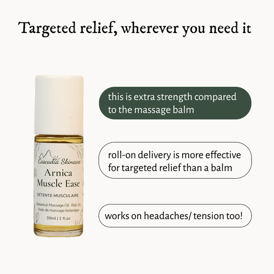 Arnica Muscle Ease Roll On (Extra Strength) - Balm & Salve - Cascadia Skincare
