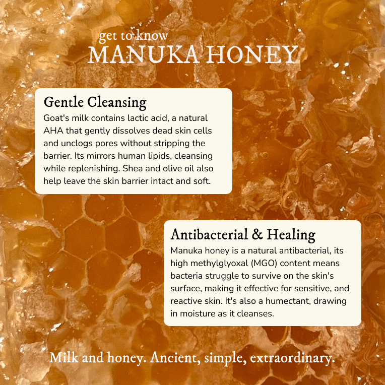 Manuka Honey Cleanser - Goat Milk Soap - Cascadia Skincare