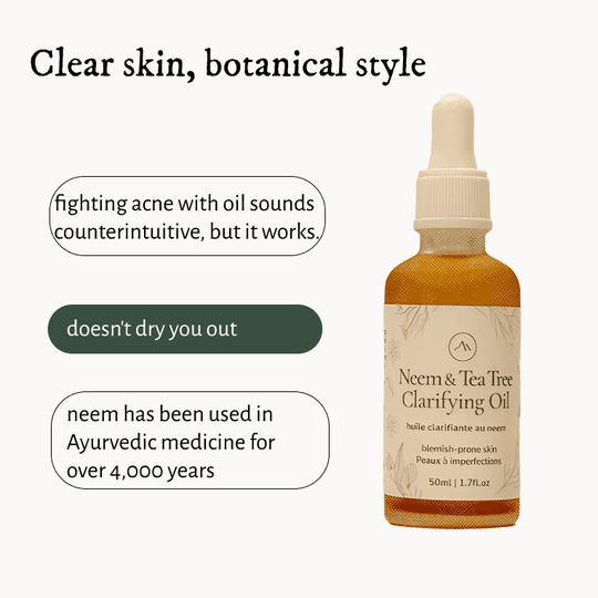 Neem & Tea Tree Clarifying Oil - Face Oil - Cascadia Skincare