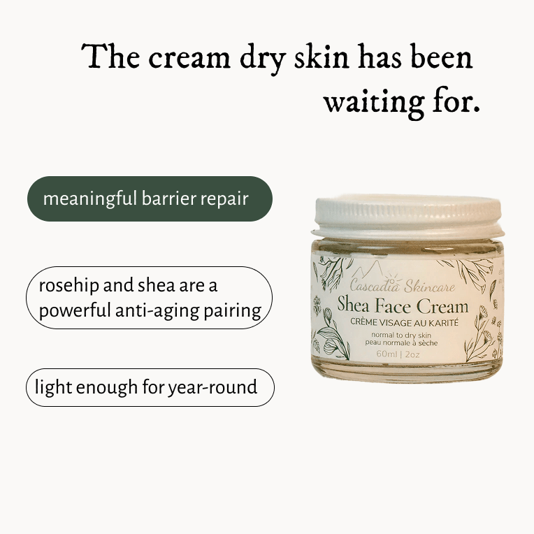 Nourishing Shea Face Cream - Face Moisturizer - Cascadia Skincare