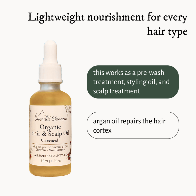 Organic Hair & Scalp Oil - hair oil - Cascadia Skincare