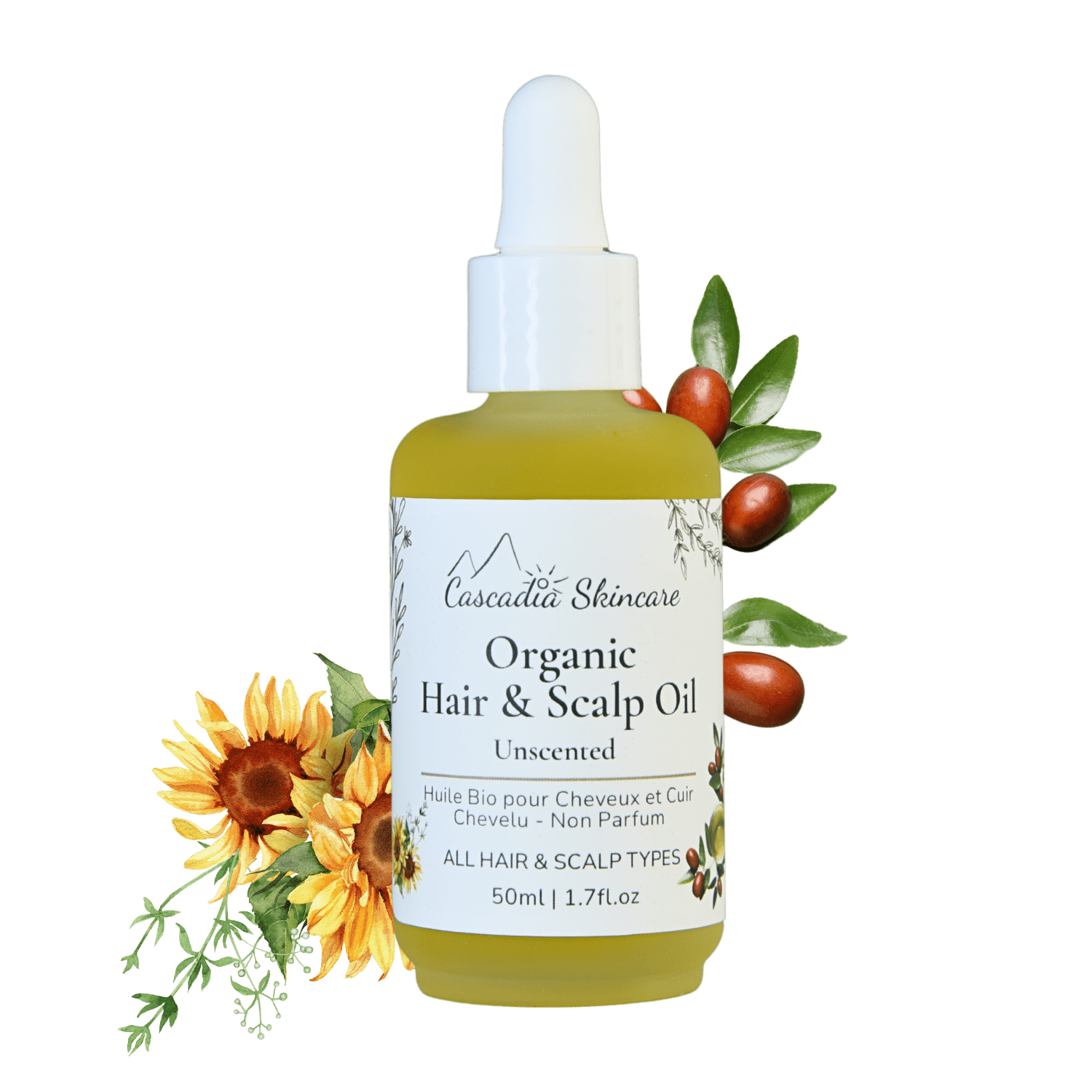 Organic Hair & Scalp Oil - hair oil - Cascadia Skincare